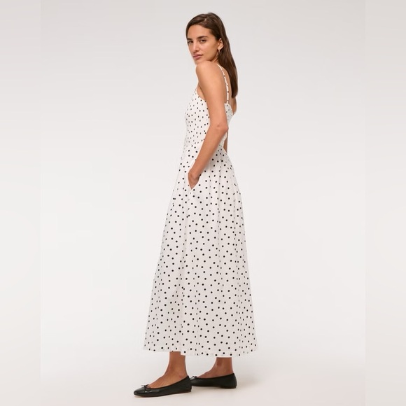 Abercrombie & Fitch Dresses & Skirts - Abercrombie White Polka Dot Maxi Dress